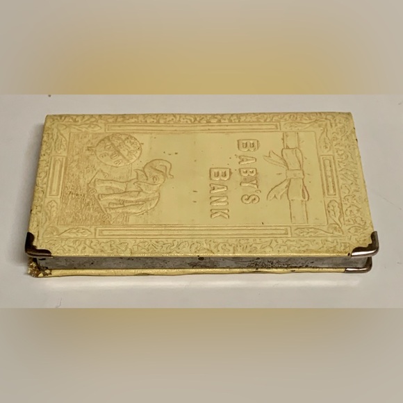 1920s Vintage Zell Baby's Book Faux Book Coin Bank - Picture 12 of 14